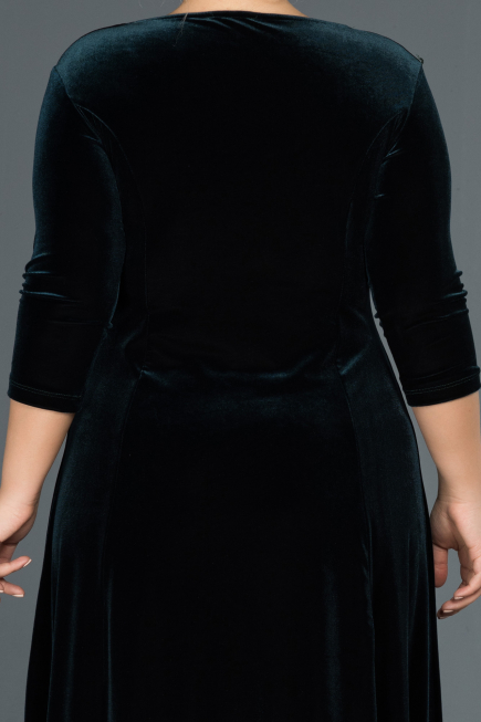 Robe de Soirée Grande Taille Midi Émeraude ABK684