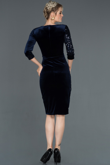 Robe de Cérémonie Courte Bleu Marine ABK704