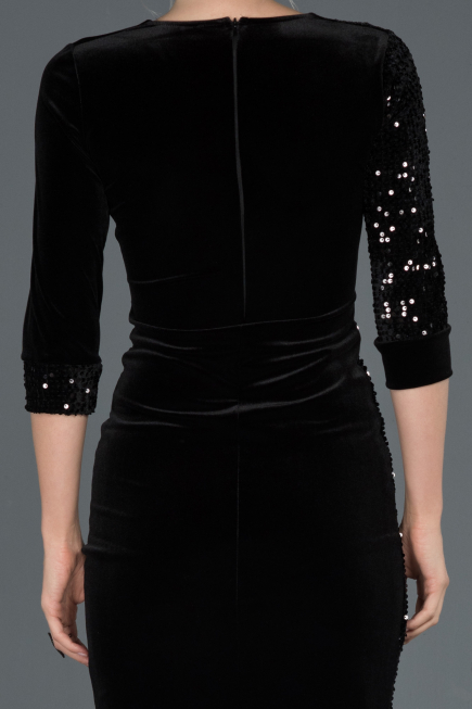 Robe de Cérémonie Courte Noir ABK704