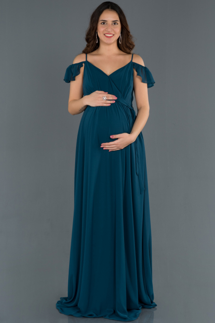 Robes de Soiree de Gross Longue Vert Pétrole ABU756