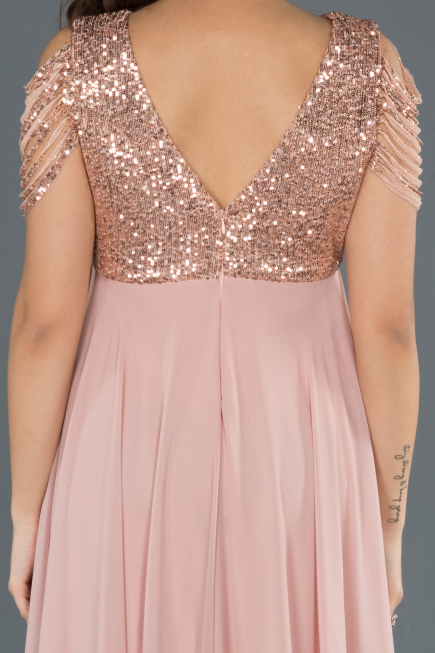 Robes de Soiree de Gross Longue Bleu Marine-Poudre ABU747