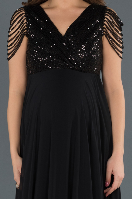 Robes de Soiree de Gross Longue Noir ABU747