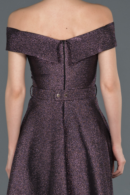 Robe de Soirée Courte Violet ABK441