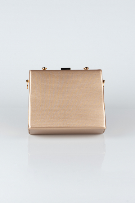 Sac de Boîte Cuir dentelé Bronze V294