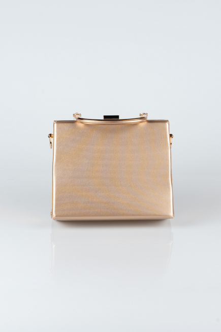 Sac de Boîte Cuir dentelé Bronze V294