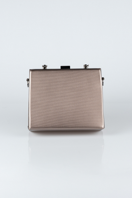Sac de Boîte Cuir dentelé Platine V294