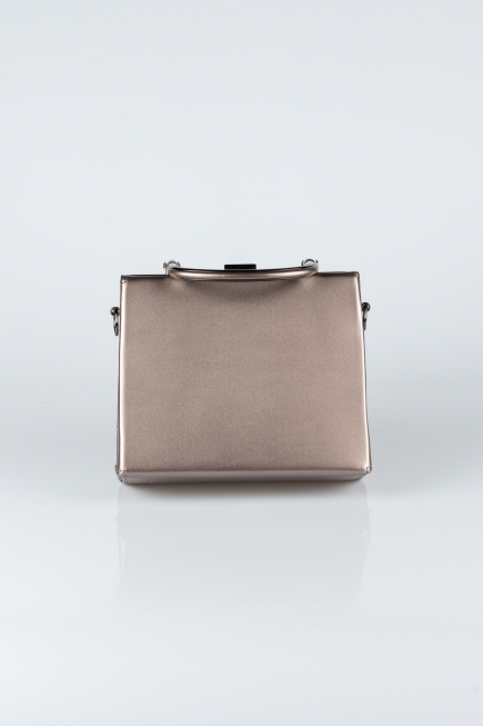 Sac de Boîte Cuir dentelé Platine V294