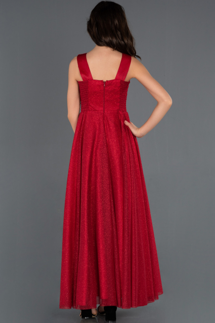 Robe de Soirée Enfants Longue Rouge ABU1228