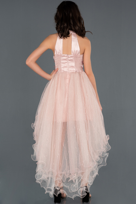 Robe de Soirée Enfants Devant Court Dos Long Poudre ABO058