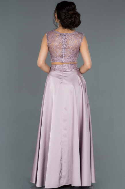 Robe de Soirée Longue Satin Lavande ABU1286