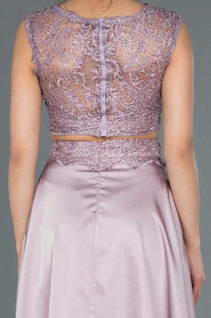 Robe de Soirée Longue Satin Lavande ABU1286