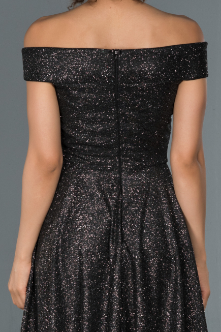Robe de Cérémonie Courte Noir ABK827