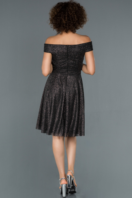 Robe de Cérémonie Courte Noir ABK827
