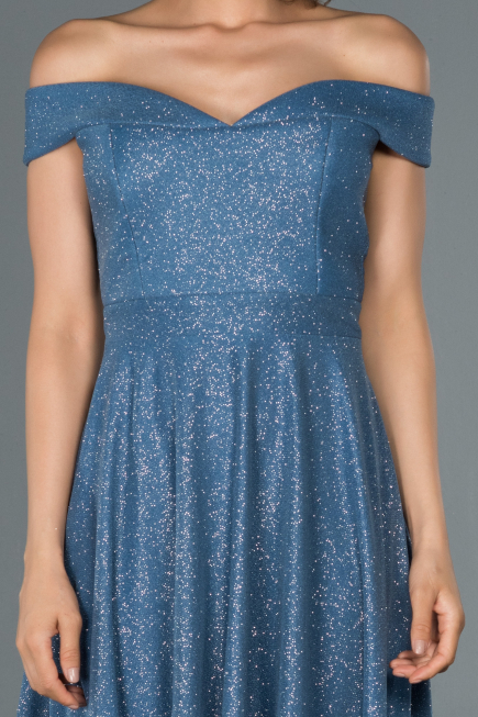 Robe de Cérémonie Courte Indigo ABK827