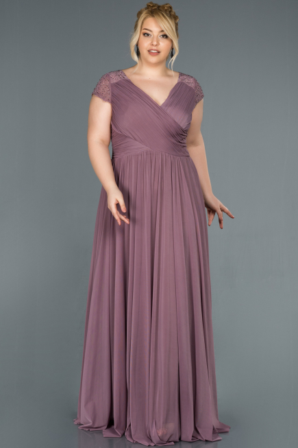 Robe Grande Taille Longue Lavande ABU025