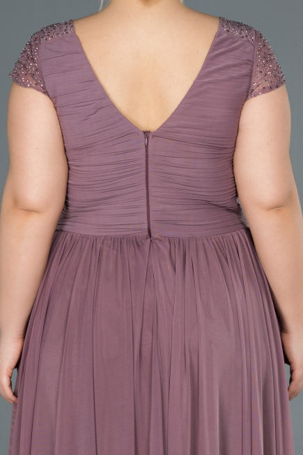 Robe Grande Taille Longue Lavande ABU025