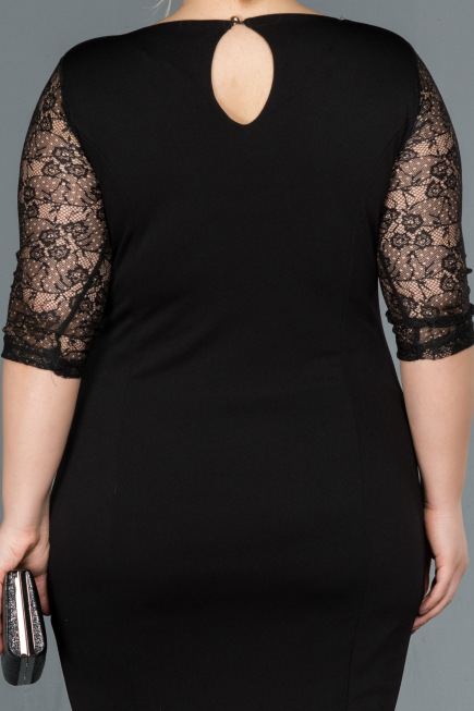 Robes À Taille Large Courte Noir ABK150