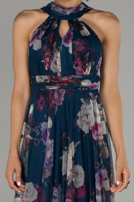 Robe de Cérémonie Longue Bleu ABU674