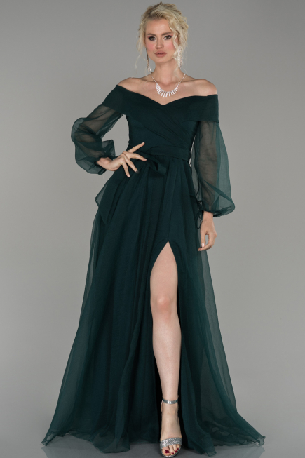 Robe de Fiançaille Longue Émeraude ABU1468