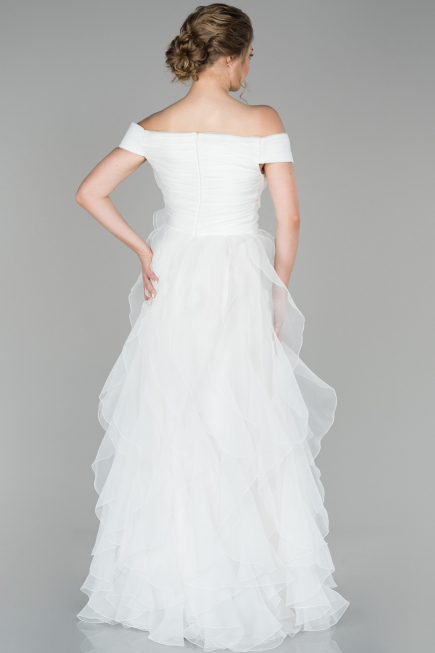 Robe de Fiançaille Longue Blanc ABU1498