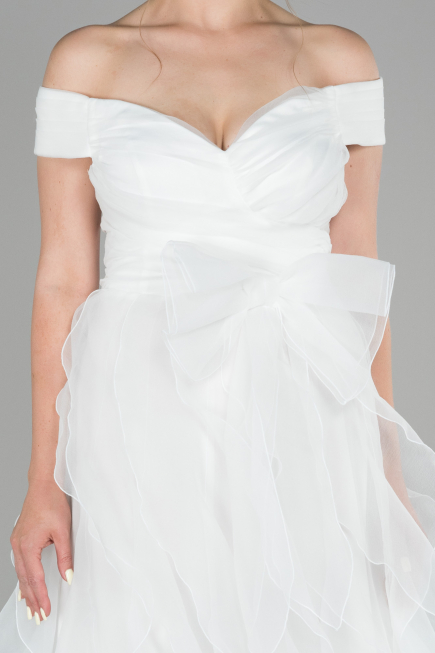 Robe de Fiançaille Longue Blanc ABU1498