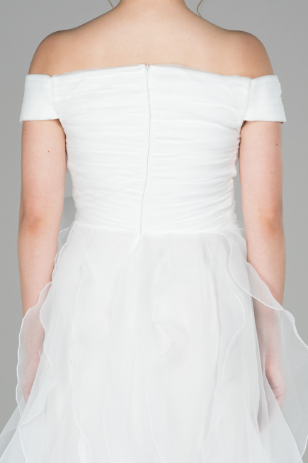 Robe de Fiançaille Longue Blanc ABU1498