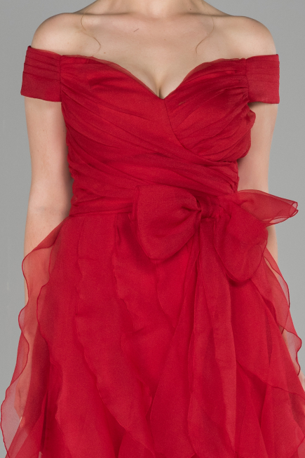 Robe de Fiançaille Longue Rouge ABU1498