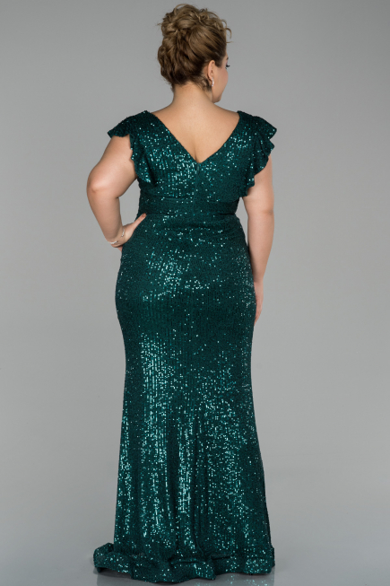 Robe Grande Taille Longue Émeraude ABU1045