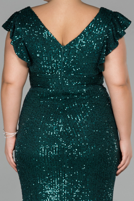 Robe Grande Taille Longue Émeraude ABU1045