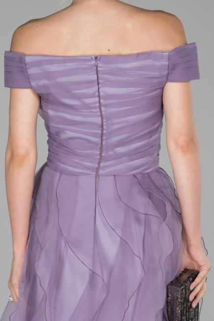 Robe de Fiançaille Longue Lavande ABU1498