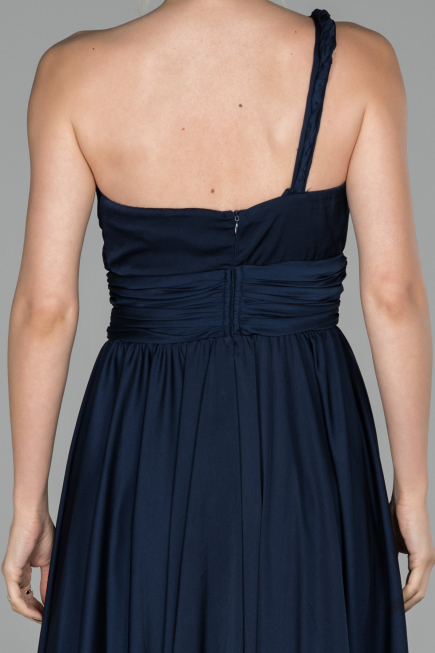 Robe de Fiançaille Longue Bleu Marine ABU1142