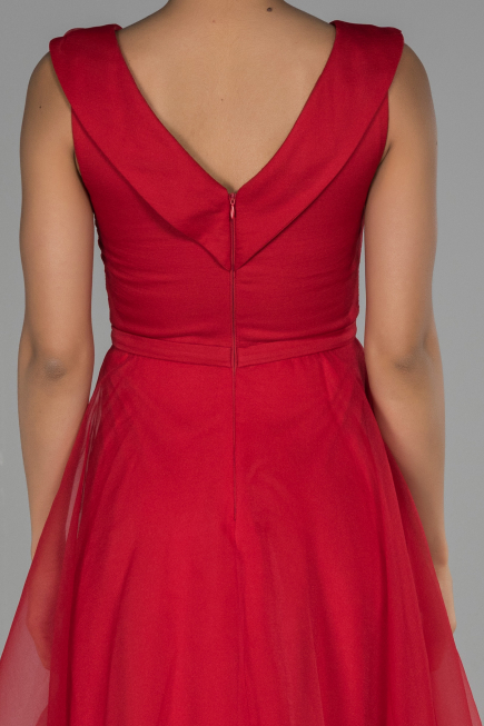 Robe de Fiançaille Longue Rouge ABU1525