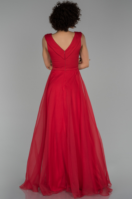 Robe de Fiançaille Longue Rouge ABU1525