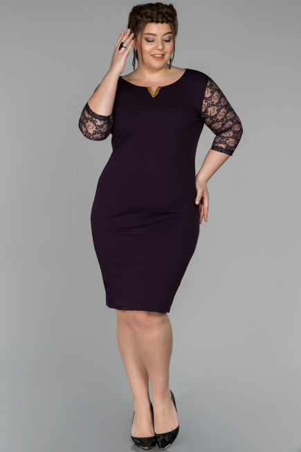 Robes À Taille Large Courte Pourpre ABK150