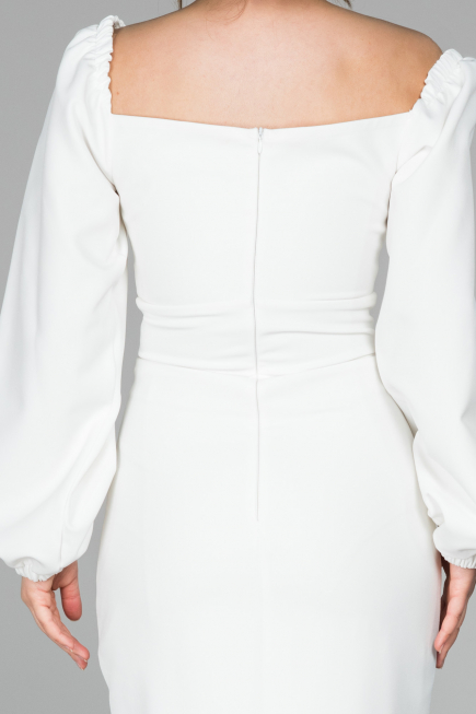 Robe de Cérémonie Midi Blanc ABK916