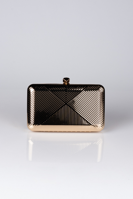 Sac de Soirée Luxe Métal Or V674
