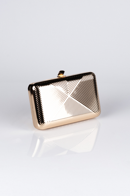 Sac de Soirée Luxe Métal Or V674