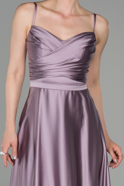 Robe de Soirée Longue Satin Lavande ABU1601