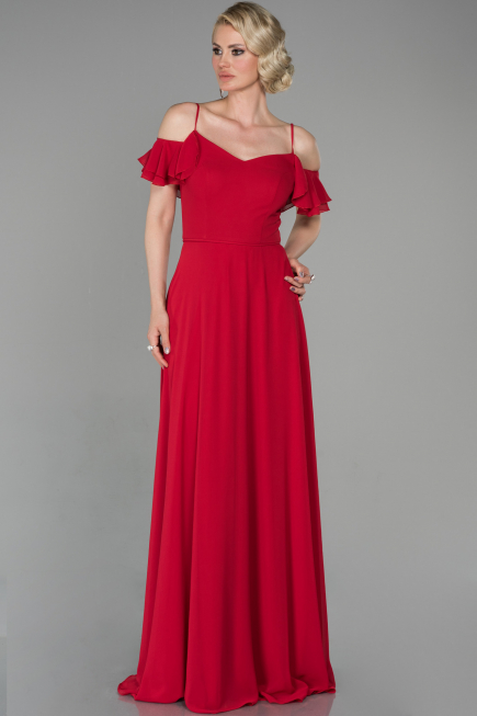Robe de Soirée Longue Rouge ABU1600