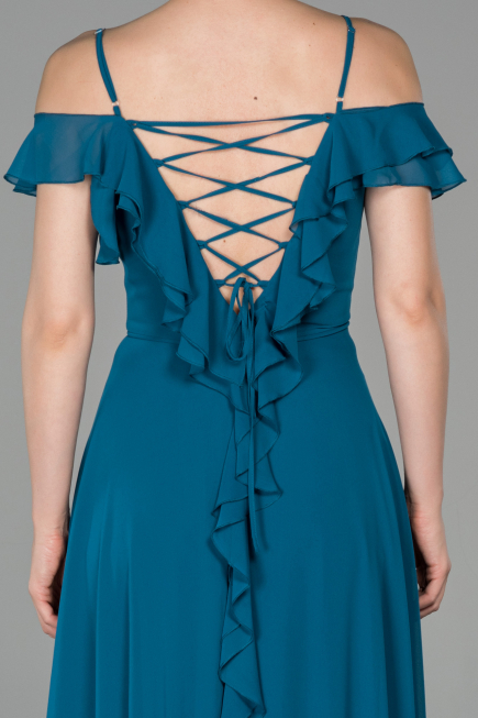 Robe de Soirée Longue Vert Pétrole ABU1600