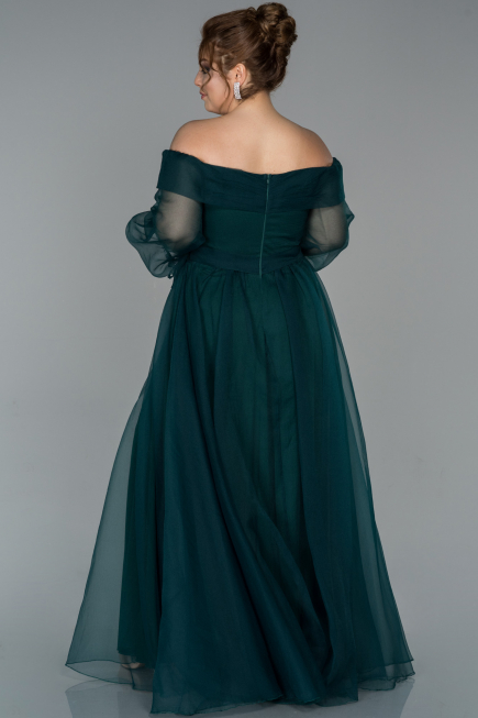 Robe Grande Taille Longue Émeraude ABU1535