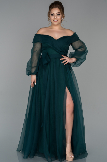 Robe Grande Taille Longue Émeraude ABU1535
