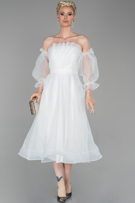 Tenue de Soirée Midi Blanc ABK971