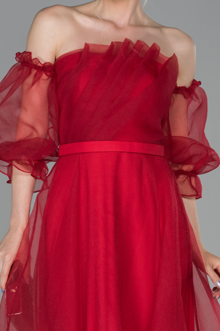 Tenue de Soirée Midi Rouge ABK971