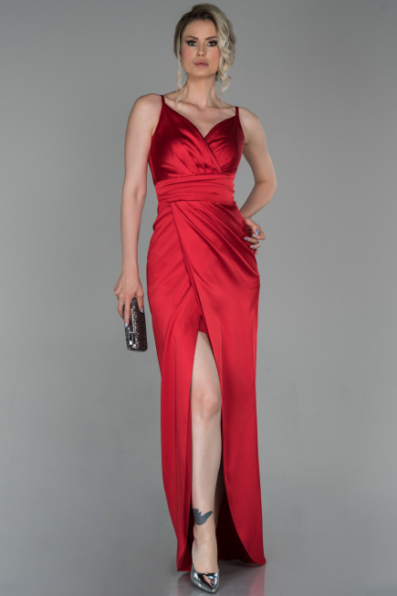 Robe De Fiançaille Longue Rouge ABU564