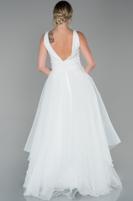 Robe de Soirée Longue Blanc ABU1727