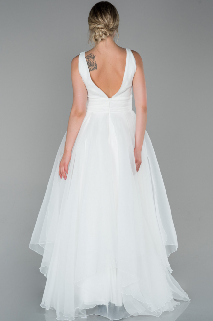 Robe de Soirée Longue Blanc ABU1727