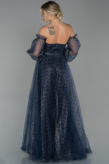 Robe de Soirée Longue Bleu Marine ABU1730