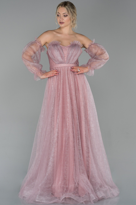 Robe de Soirée Longue Poudre ABU1730