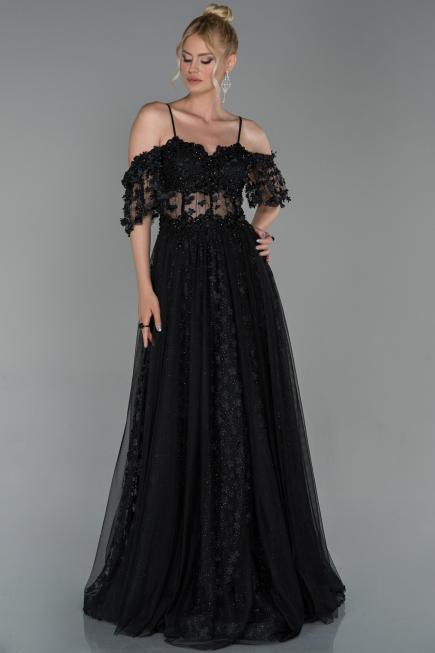 Robe de Soirée Longue Noir ABU1739